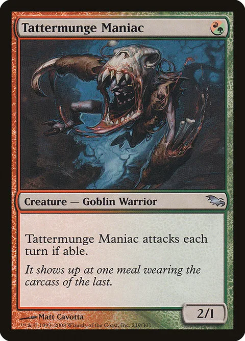 Tattermunge Maniac, card 219 from Shadowmoor