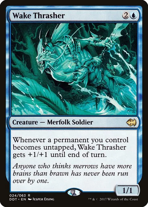 Wake Thrasher, card 24 from Duel Decks: Merfolk vs. Goblins