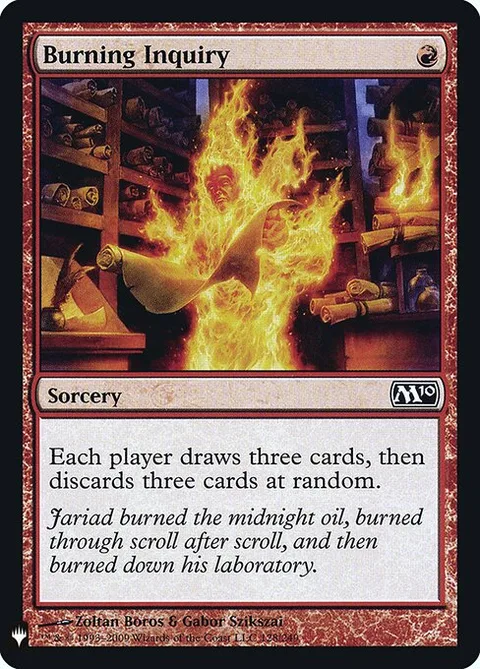 Burning Inquiry, carte M10-128 de The List