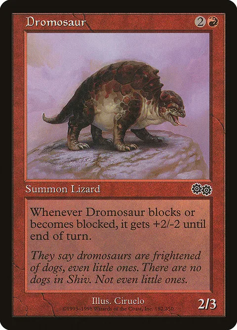 Dromosaur, carte 182 de Urza's Saga