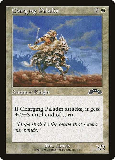 Charging Paladin, card 4 from Exodus