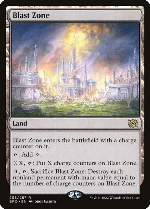 Blast Zone, card 258p from The Brothers' War Promos