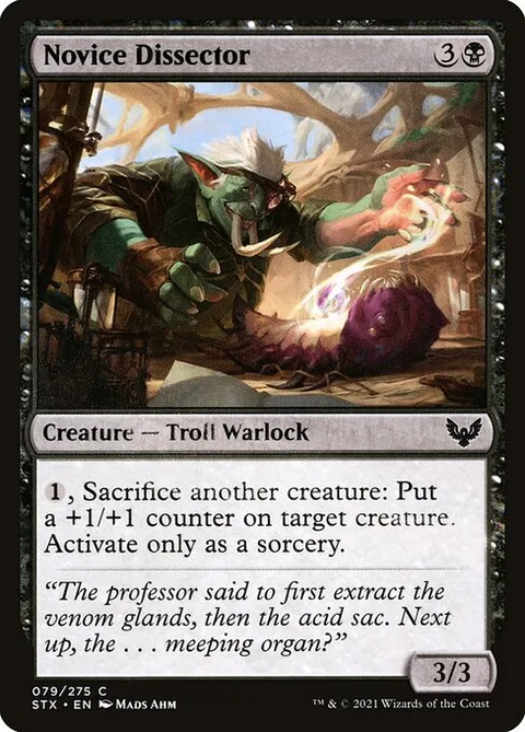 Novice Dissector, carte 79 de Strixhaven: School of Mages