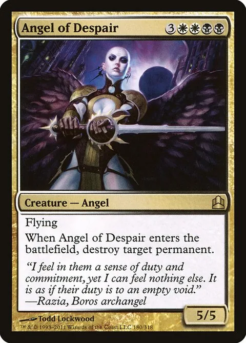 Angel of Despair, card 180 from Commander 2011