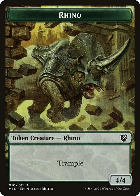 Rhino, carte 10 de Midnight Hunt Commander Tokens