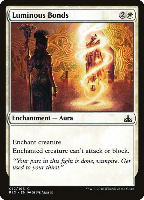 Luminous Bonds, card 12 from Rivals of Ixalan