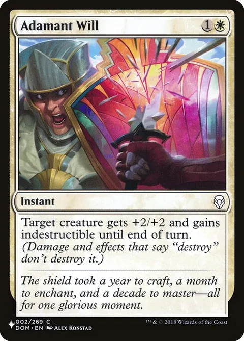 Adamant Will, card DOM-2 from The List