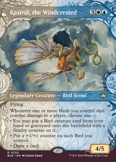 Kastral, the Windcrested, card 335 from Bloomburrow