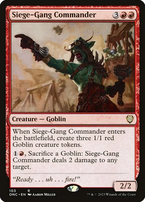 Siege-Gang Commander, carte 103 de Phyrexia: All Will Be One Commander