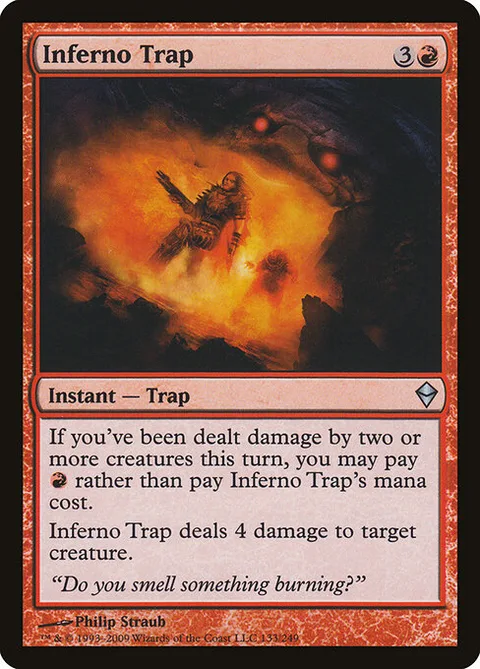 Inferno Trap, card 133 from Zendikar