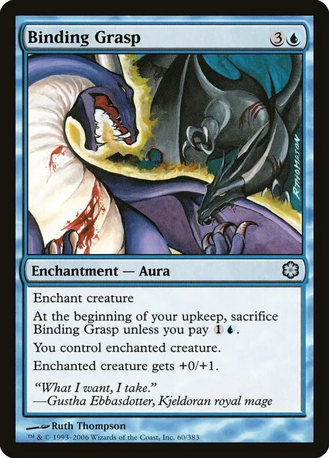Binding Grasp, card 60 from Coldsnap Theme Decks