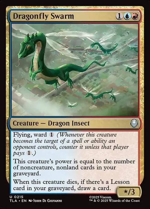 Dragonfly Swarm, card 215 from Avatar: The Last Airbender