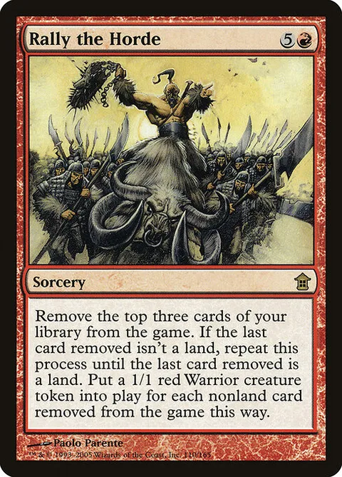 Rally the Horde, card 110 from Saviors of Kamigawa