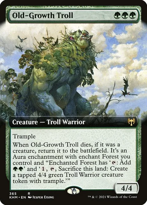 Old-Growth Troll, card 365 from Kaldheim