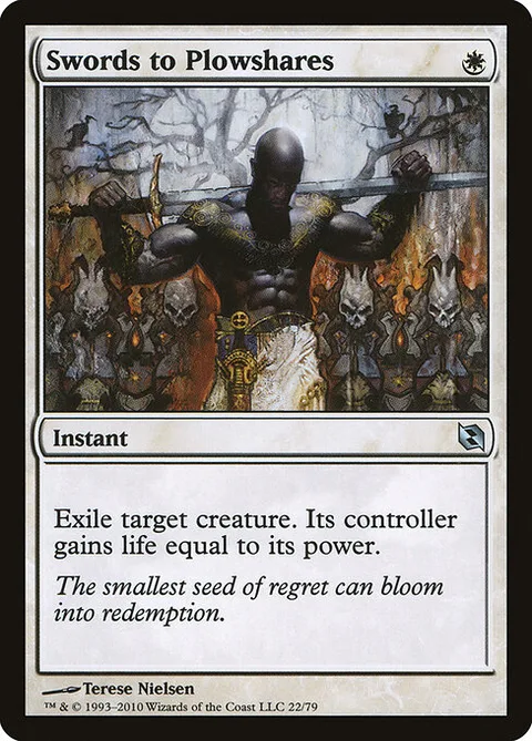 Swords to Plowshares, card 22 from Duel Decks: Elspeth vs. Tezzeret