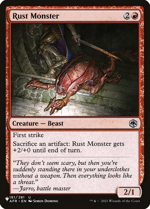 Rust Monster, carte AFR-161 de The List