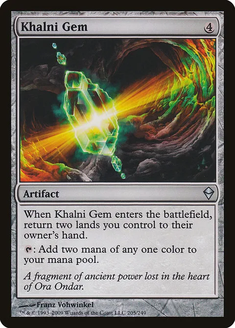 Khalni Gem, card 205 from Zendikar