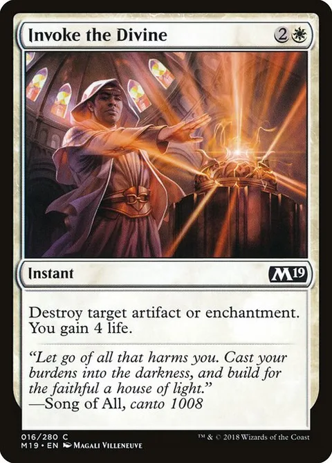 Invoke the Divine, card 16 from Core Set 2019