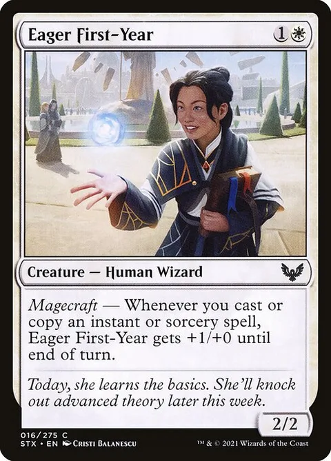 Eager First-Year, card 16 from Strixhaven: School of Mages