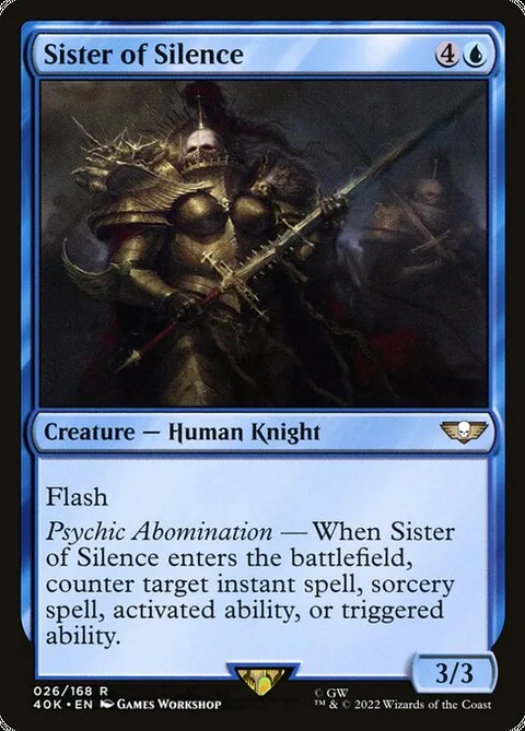 Sister of Silence, card 26 from Warhammer 40,000 Commander