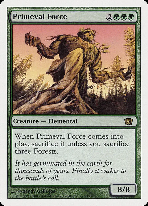 Primeval Force, card 273 from Eighth Edition