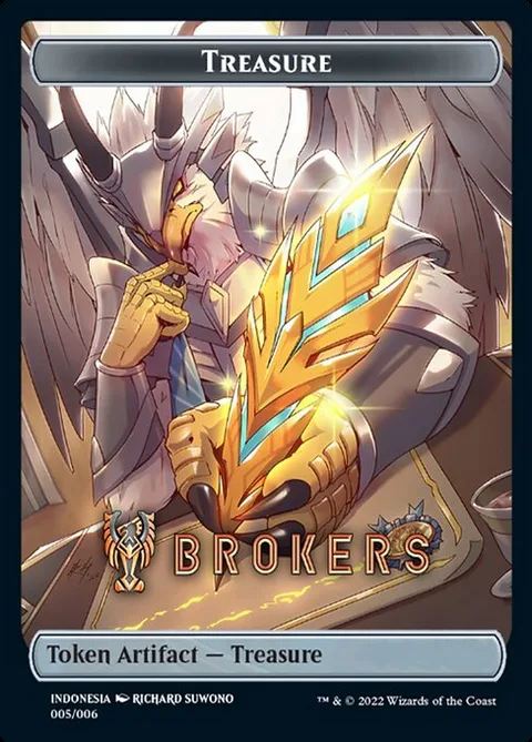 Treasure, card 5 from Streets of New Capenna Southeast Asia Tokens