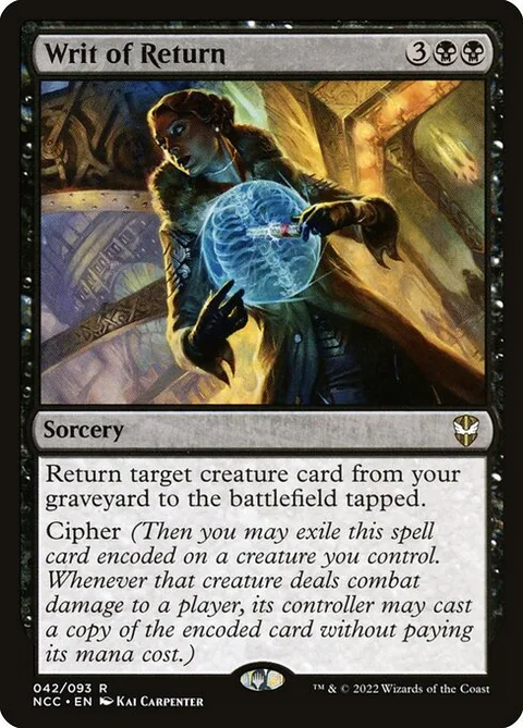 Writ of Return, card 42 from New Capenna Commander