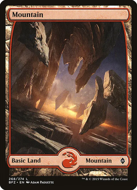 Mountain, card 268 from Battle for Zendikar