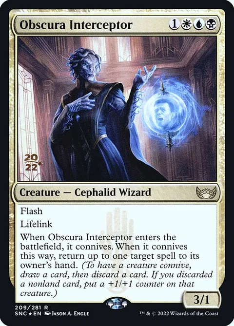 Obscura Interceptor, carte 209s de Streets of New Capenna Promos