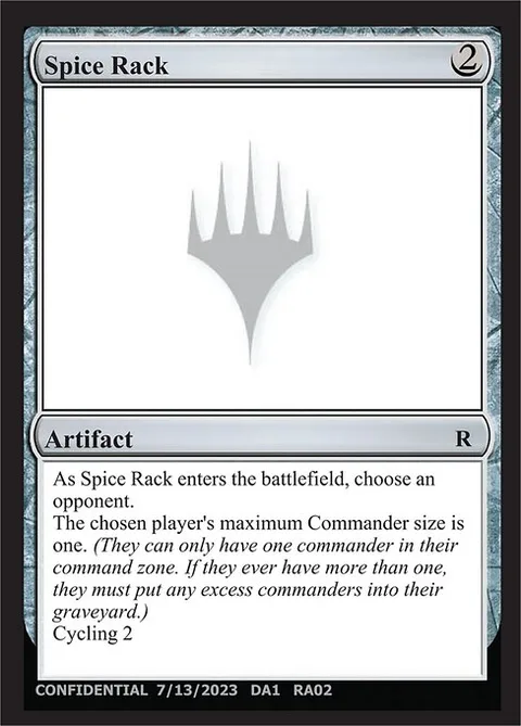 Spice Rack, card RA02d from Unknown Event