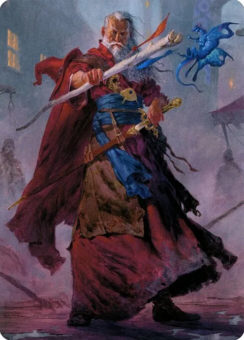 Elminster // Elminster, carte 64 de Battle for Baldur's Gate Art Series