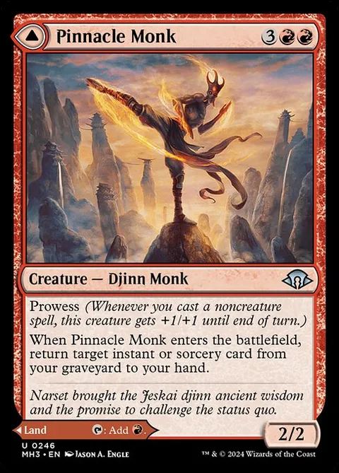 Pinnacle Monk // Mystic Peak, card 246 from Modern Horizons 3