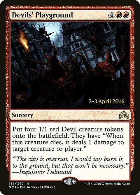 Devils' Playground, card 151s from Shadows over Innistrad Promos