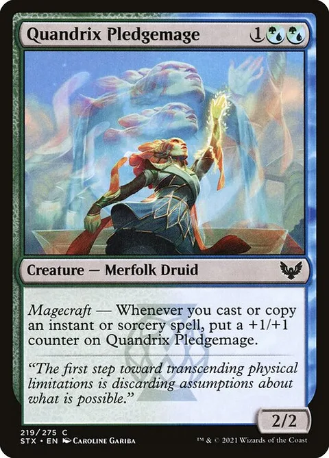 Quandrix Pledgemage, carte 219 de Strixhaven: School of Mages