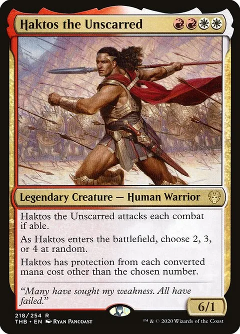 Haktos the Unscarred, carte 218 de Theros Beyond Death