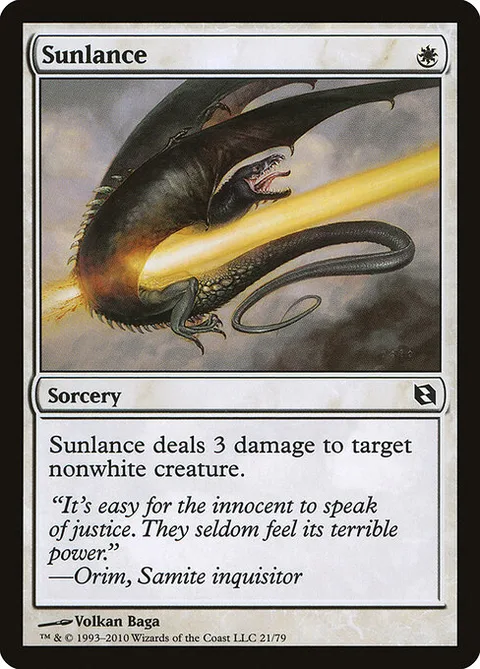 Sunlance, carte 21 de Duel Decks: Elspeth vs. Tezzeret