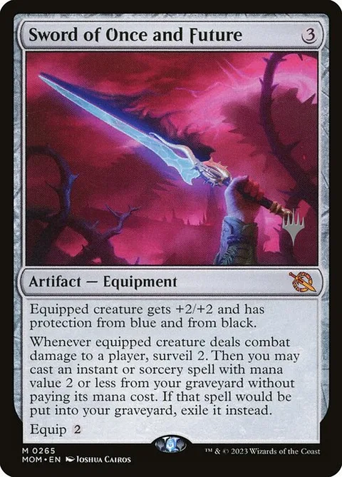 Sword of Once and Future, card 265p from March of the Machine Promos