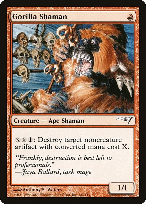 Gorilla Shaman, card 72a from Coldsnap Theme Decks