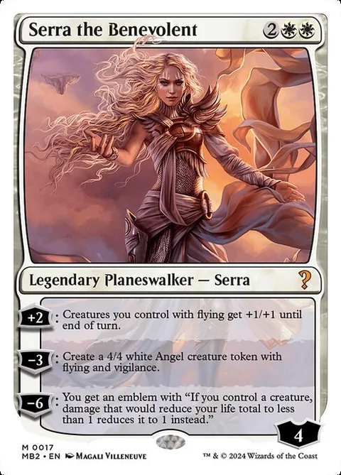Serra the Benevolent, card 17 from Mystery Booster 2