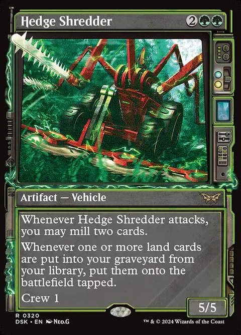 Hedge Shredder, card 320 from Duskmourn: House of Horror