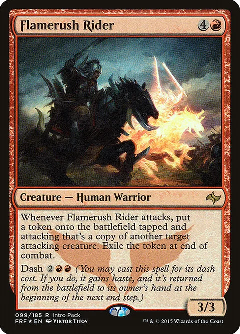Flamerush Rider, card 99 from Fate Reforged Promos