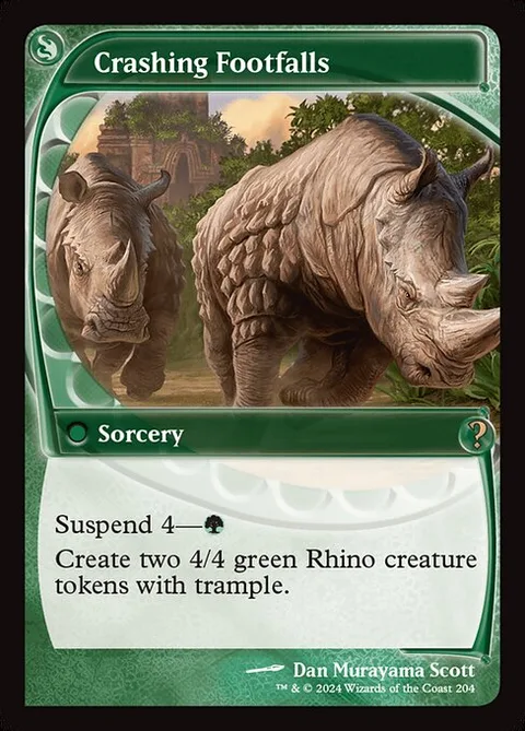 Crashing Footfalls, card 204 from Mystery Booster 2