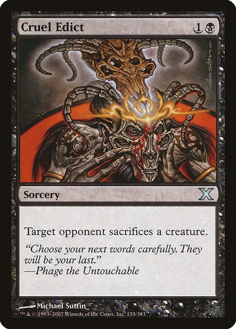 Cruel Edict, carte 133 de Tenth Edition