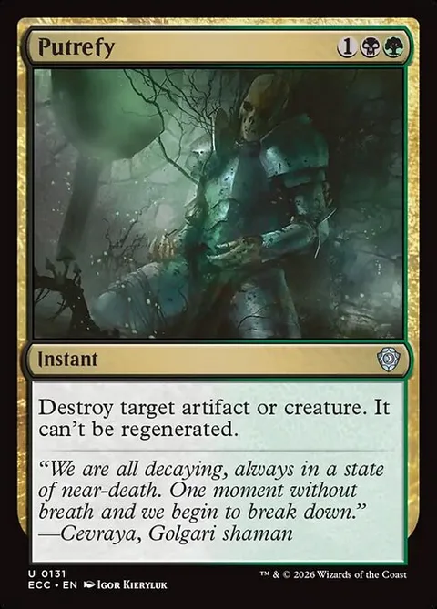 Putrefy, card 131 from Lorwyn Eclipsed Commander