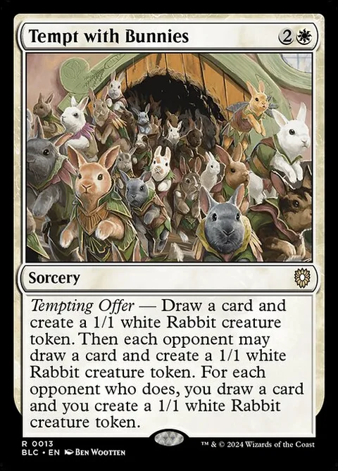 Tempt with Bunnies, carte 13 de Bloomburrow Commander