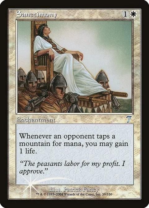 Sanctimony, card 39★ from Seventh Edition