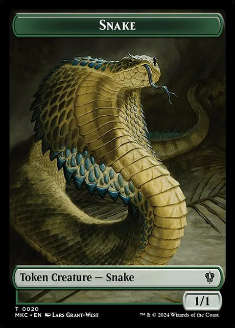 Snake, card 20 from Murders at Karlov Manor Commander Tokens