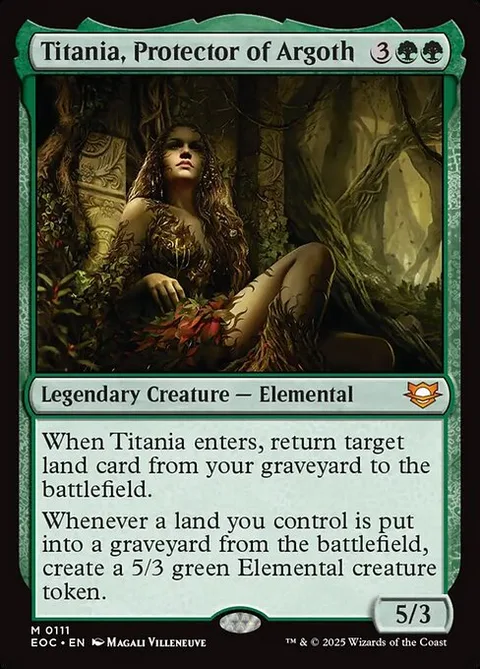 Titania, Protector of Argoth, carte 111 de Edge of Eternities Commander