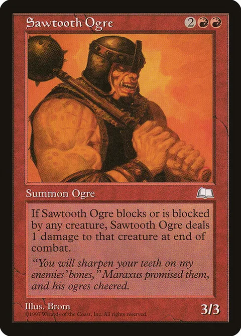 Sawtooth Ogre, card 114 from Weatherlight