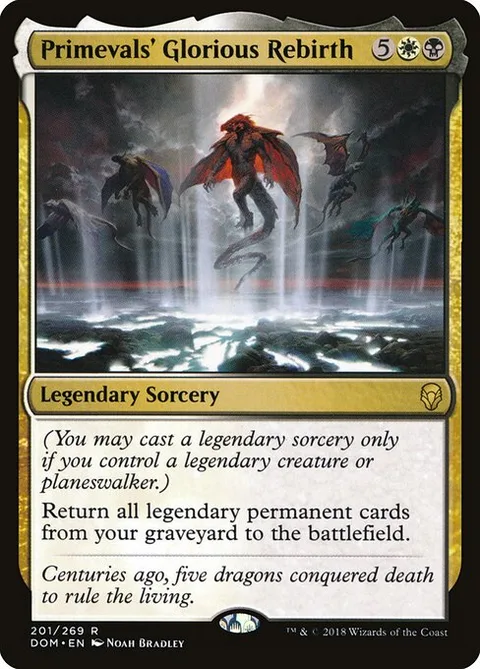 Primevals' Glorious Rebirth, card 201 from Dominaria